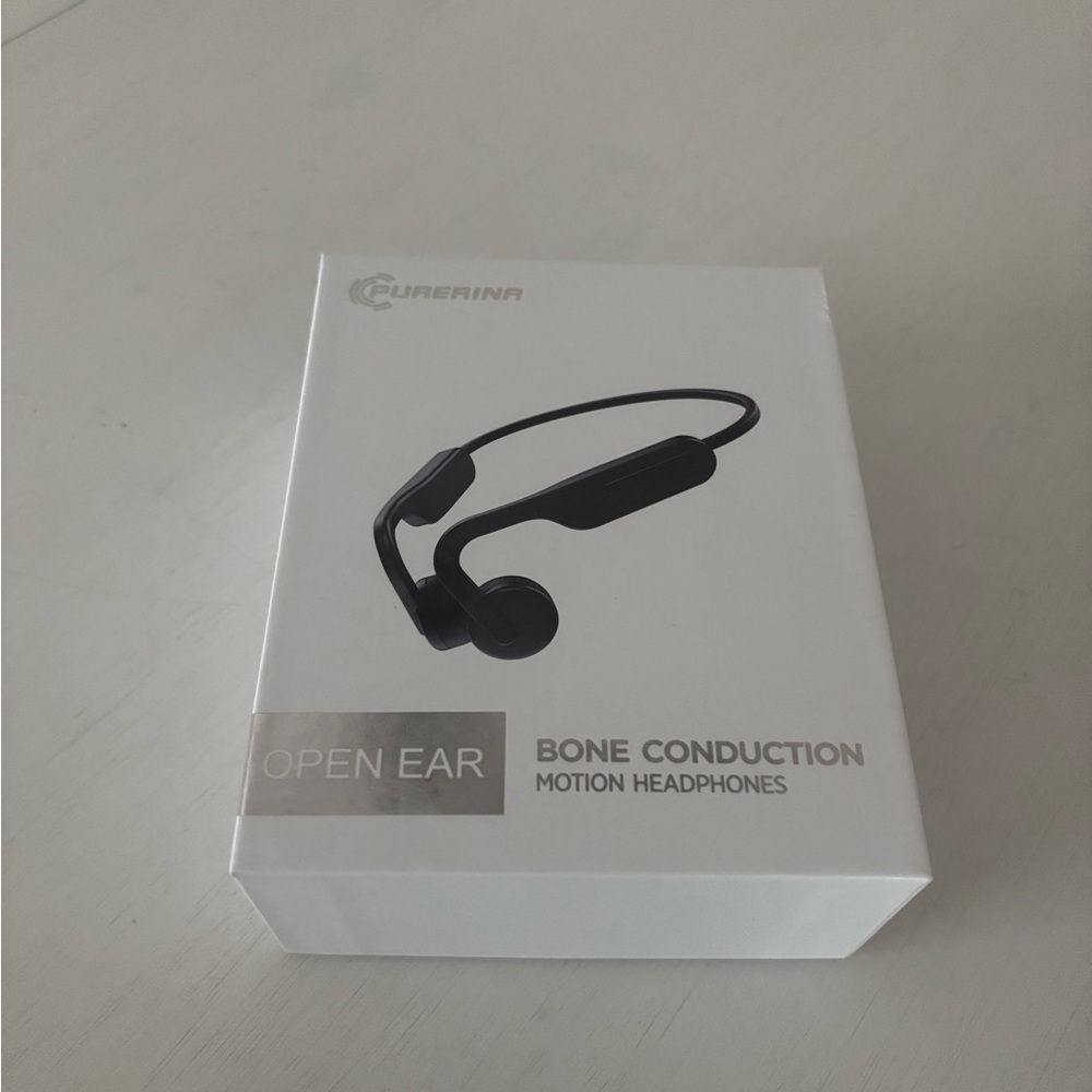 NIB Curearina Open Ear Bone Conduction Headphones - Black